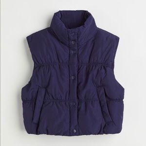 NWT H&M CROPPED BLUE VEST